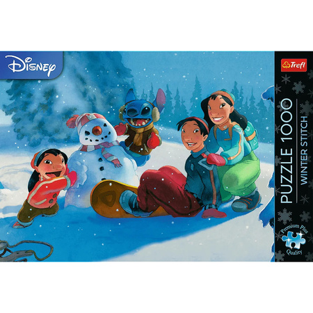 Puzzle Trefl 1000 Premium Plus Zimowy Stitch 121001