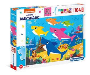 Clementoni Puzzle 104 Maxi Super Kolor Baby Shark