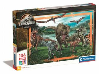 Clementoni Puzzle 104 Maxi Super Kolor Jurassic World 237708