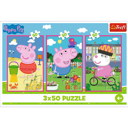 Puzzle Trefl 3x50 Siła przyjaźni Peppa Pig 348774