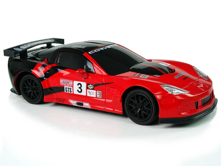 Auto sportowe R/C 1:24 Corvette C6.R czerwone 2.4G światła 756716