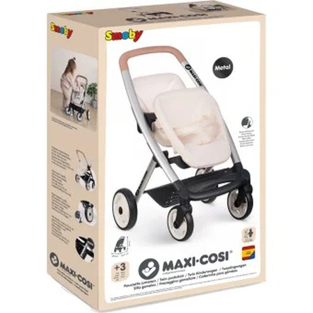 Smoby Maxi Cosi Spacerówka dla bliźniąt beż 532225