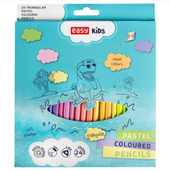 Kredki Easy Kids 24kol pastelowe trójkątne 299493