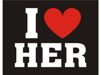 Naklejki na buty i love her (1 op. / 2 szt.)