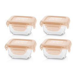 Pojemniki szklane 4x160ml królik 892708