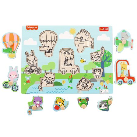 Trefl Zabawka drewniana Puzzle medium Fisher Price 616286