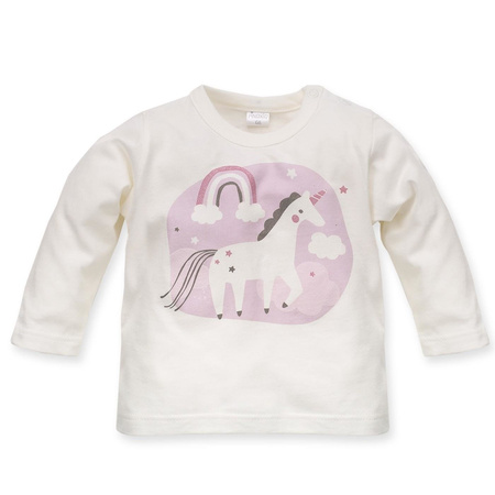 Bluzka dł rękaw unicorn 74 ecru Pinokio