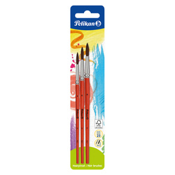 Pelikan Zestaw pędzli 3szt 4,6,8 okrągłe blister 700384