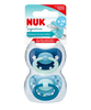 Nuk Smoczek uspokajający silikonowy 0-6 m-cy Signature Night 2szt /box 382300
