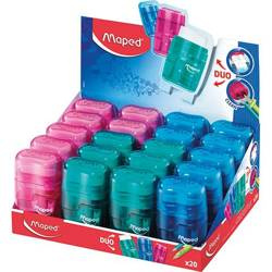 Temperówka z gumką connect transparentna 2 otwory maped