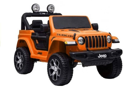 Auto na akumulator Jeep Rubicon 4x4 pomarańczowy 