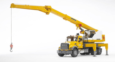 Bruder 02818 mack granite z dźwigiem liebherr 028183