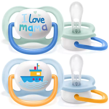 Avent Smoczek uspokajający Ultra Air ortodontyczny 0-6 m chłopiec łód 949183
