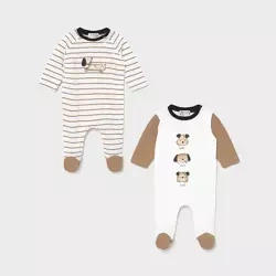 Mayoral Set 2 pajacyki długie kolor 35 Caramel rozmiar 1-2 m