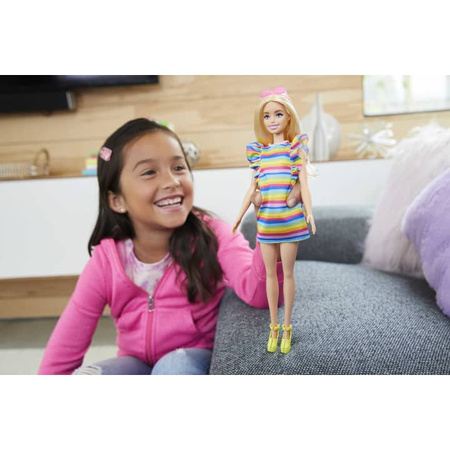 Barbie HJR96 Fashionistas Sukienka w paski 094325