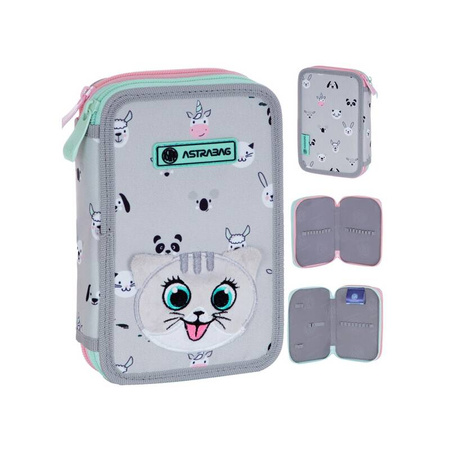 Piórnik podwójny bez wyposażenia Astrabag Kitty The Cute, AC2 196657
