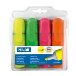 Zakreślacz milan płaski fluo 4kol 030577