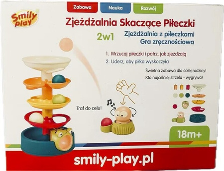 Zjeżdżalnia Skaczące piłeczki 2w1 Smily Play 849597