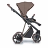 Roan wózek dziecięcy iVI 2.0 Vintage Collection Almond Sugar black perforated handle stelaż Champagne black perforated handle black tires
