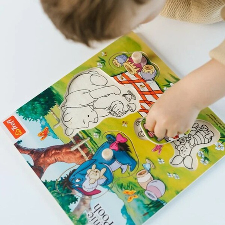 Trefl Zabawka drewniana Puzzle mini Winnie 618525
