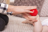 Piłka Sensoryczna do masażu i rehabilitacji 6,6cm czerwony 774095
