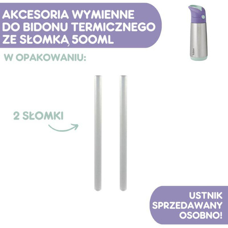 B.Box Zestaw słomek do bidonu termicznego 500 ml 2szt 160357
