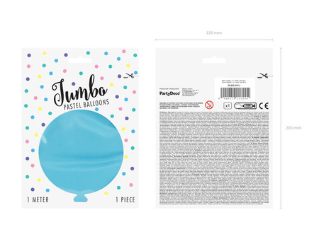 Balon okrągły 1m Pastel Light Blue 117204
