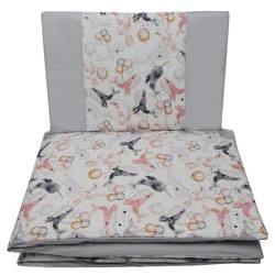 Eko Komplet pościeli 135x100 KPO-08/2 Wieloryb szary