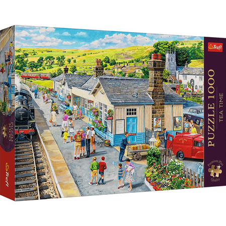 Puzzle Trefl 1000 Premium Plus Tea Time Dworzec kolejowy 108101