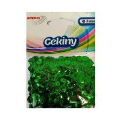 Cekiny błyszczące 6mm 10g B140 zielony 689221