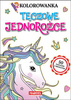 Kolorowanka tęczowe jednorożce z naklejkami z brokatem 944405