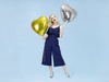 Balon foliowy serce, 61cm, złoty