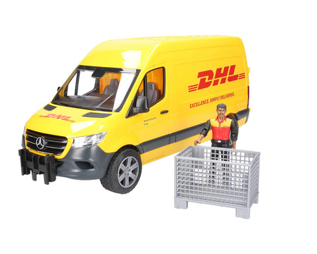 Bruder 02671 MB Sprinter DHL z figurką kuriera i z akcesoriami 026714