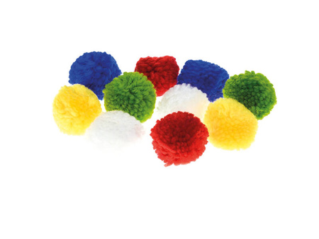 POMPONY 40MM SUPER PUSZYSTE 10szt MIX KOLOR 684219