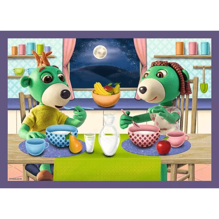 Puzzle Trefl 4w1 Trefliki przed snem Dobranoc Trefliki na noc 343991