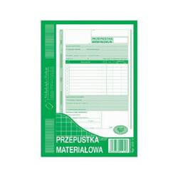 DRUK PRZEPUSTKA MATERIAŁOWA A5 322-3 A5