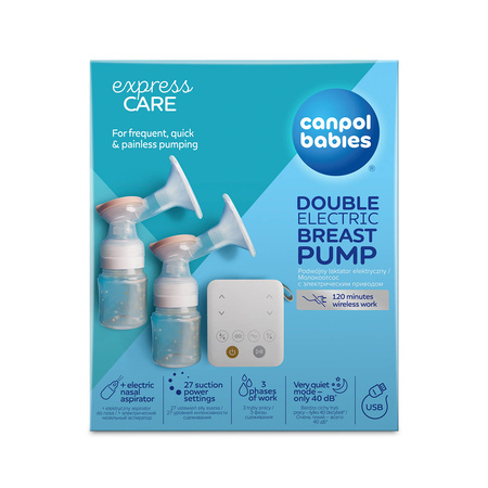 Canpol babies podwójny laktator elektryczny ExpressCare z aspiratorem 862821