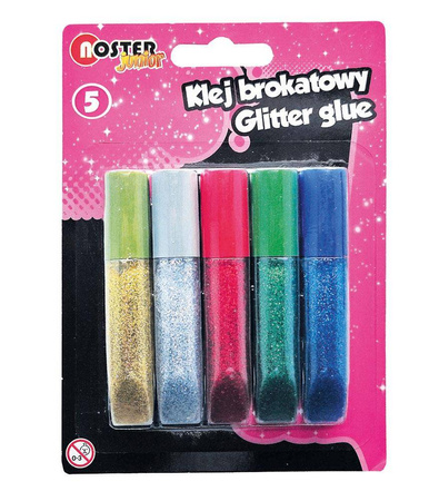 Klej brokatowy noster 5szt  6ml 244475