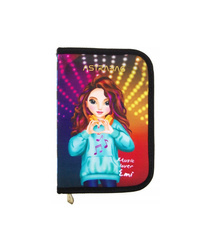 Piórnik pojedynczy dwuklapkowy bez wyposażenia ASTRABAG TOP TEENS EMI 177106