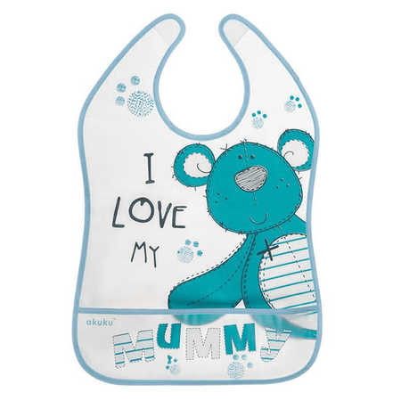 Akuku Śliniak Eva z kieszonką Teddybear (5/100) 004393