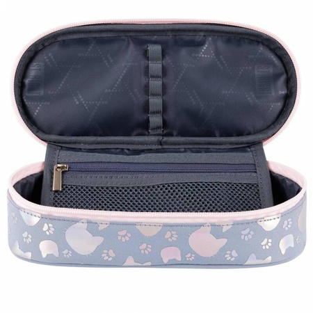 PIÓRNIK SASZETKA USZTYWNIONA Z WEWNĘTRZNĄ KLAPKĄ PC-01 SILVER CATS 664502