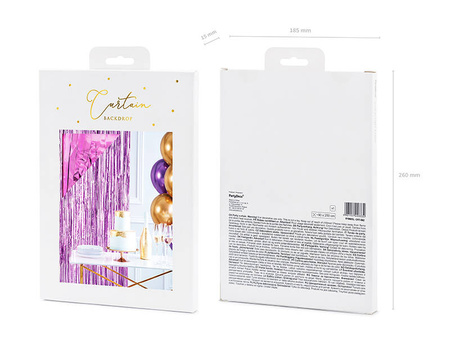 Kurtyna party purpurowa 90x250cm 453334