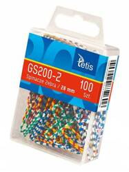 Spinacze okr.zebra 28mm 100szt Tetis 029604