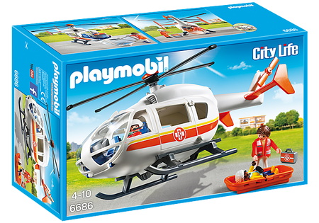Playmobil 6686 city life śmigłowiec ratunkowy 