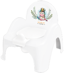 Nocnik krzesełko z pozytywką  dziki zachód biały jednorożec 001467