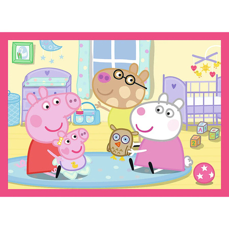 Puzzle Trefl 4w1 Peppa uwielbia przygody 346725