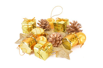 Komplet ozdób choinkowych 16szt złotych 226356