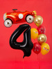 BALON FOLIOWY CYFRA 4 CZARNY 86CM 166349