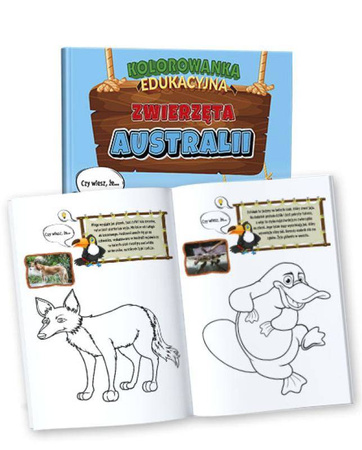 Kolorowanka edukacyjna Zwierzęta Australii 322829