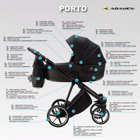 Adamex Wózek dziecięcy Porto PS104 LUX